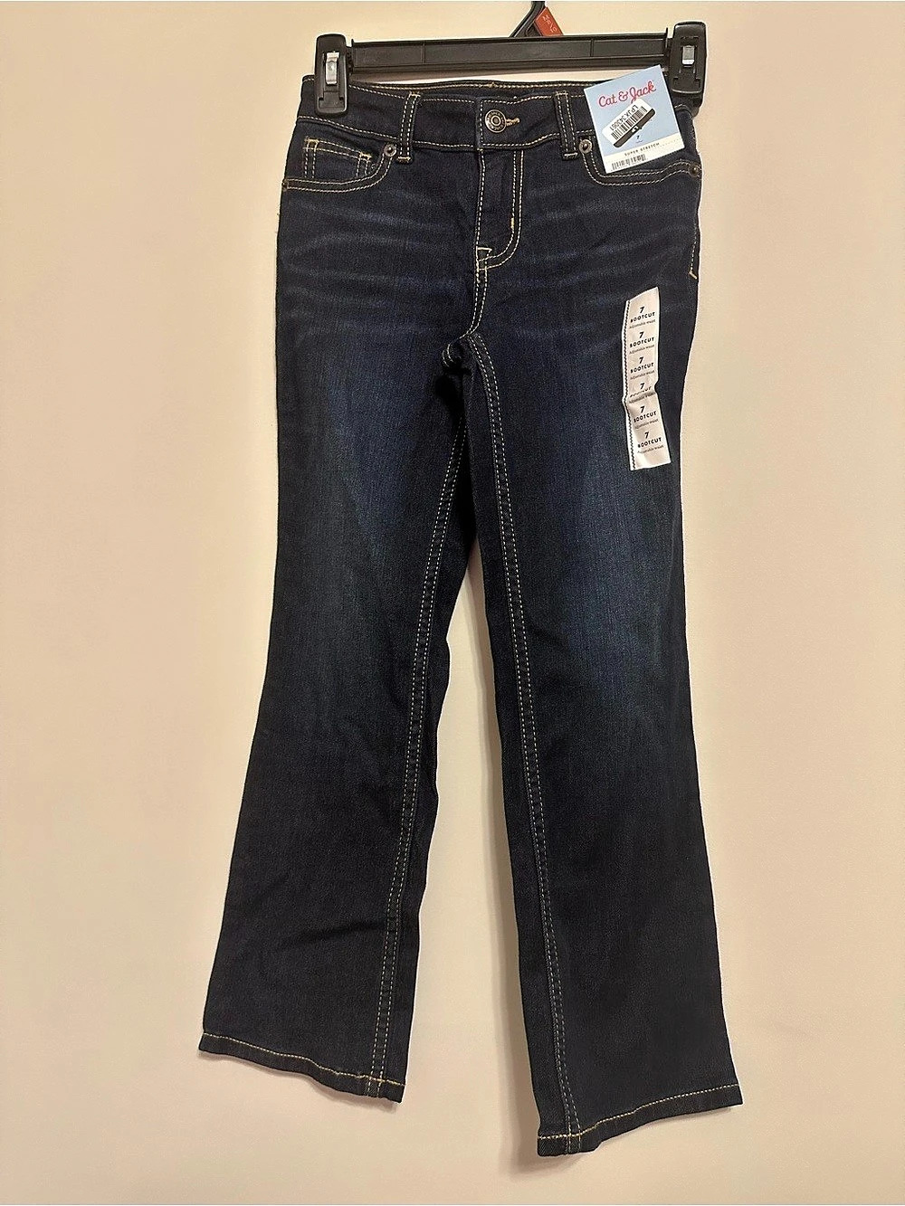 Cat & Jack Girls Super Stretch Bootcut Jeans Girls Size 7 NWT